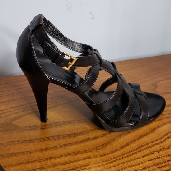 4" Leather Heeled sandals Franco Fortini size 9 EUC - Picture 3 of 10